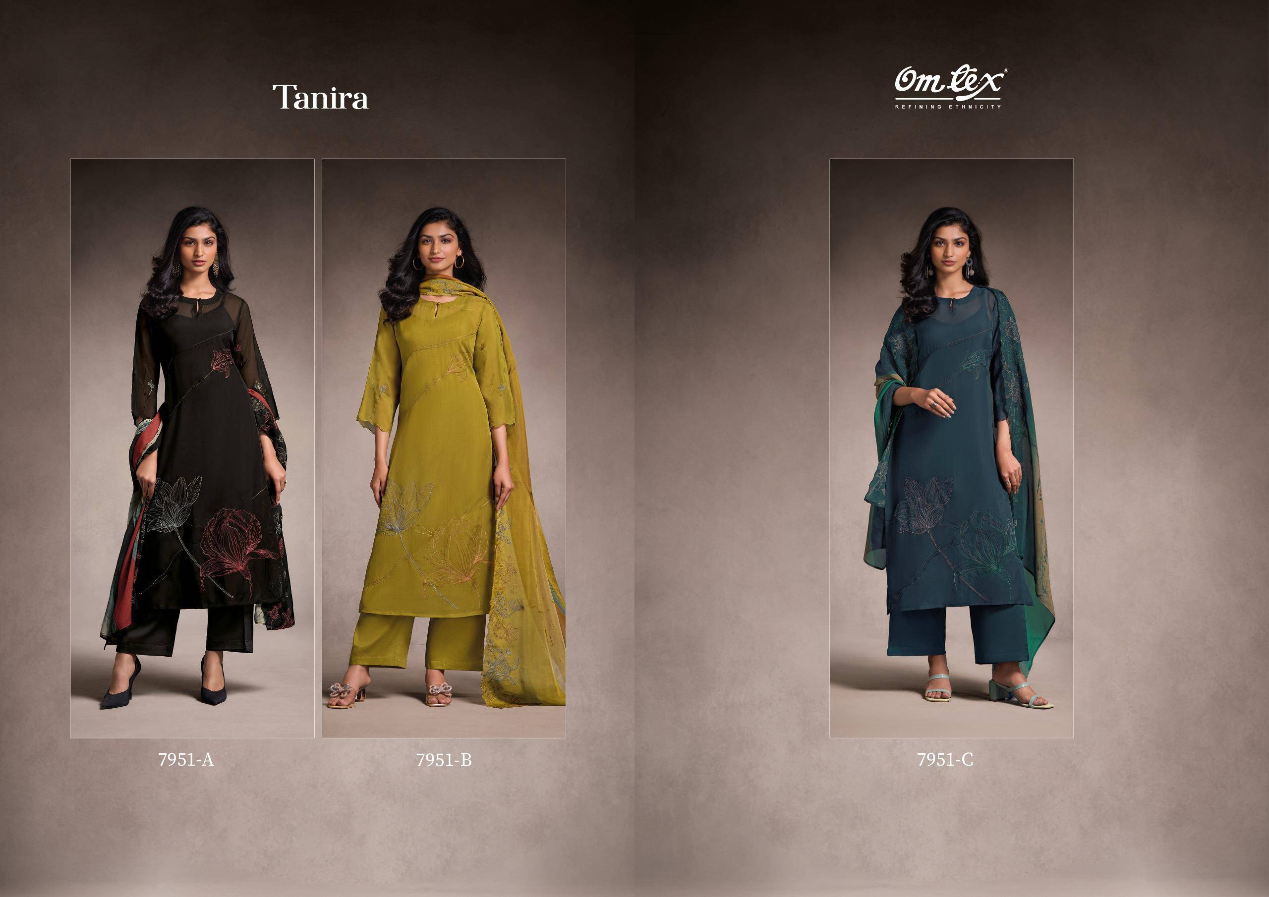 Omtex tanira fancy dress material wholesale in mumbai